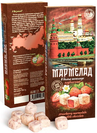  Сладарт Мармелад Клубничный в белом шоколаде, 150г   в Нижневартовске